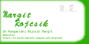 margit rojcsik business card